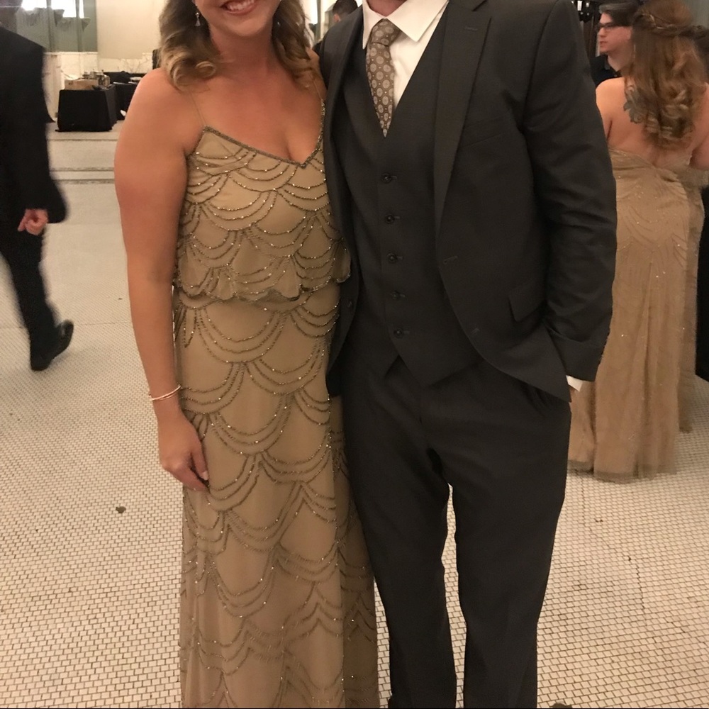 Beaded champagne dress